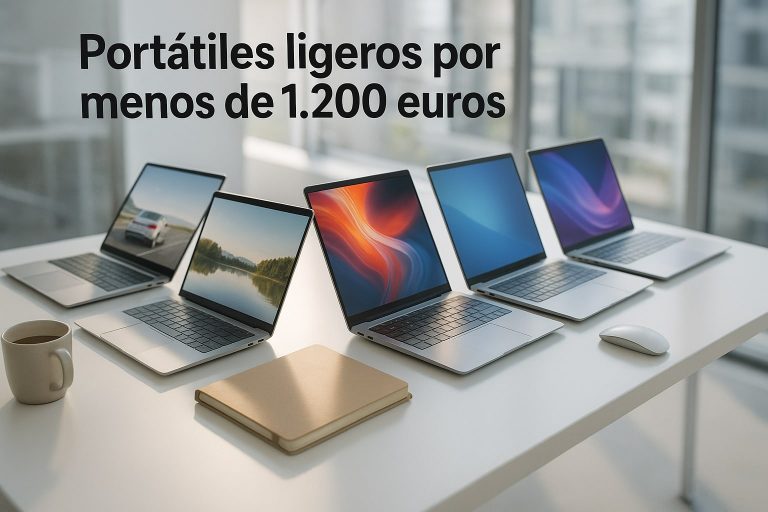 Top 5 portátiles ligeros por debajo de 1.200 € con más de 10 horas de autonomía